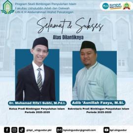 Kepemimpinan Baru Prodi BPI UIN K.H. Abdurrahman Wahid Pekalongan Periode 2025–2029